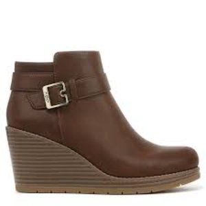 Size 8.5 Brown Wedge Ankle Booties - Dr. Scholl's